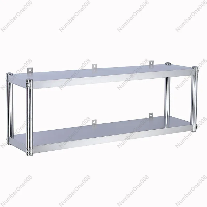 Commercial Kitchen Hardware - ステンレス製ウォールシェルフ3段、業務用キッチン収納ラック（取り付け金具付き）