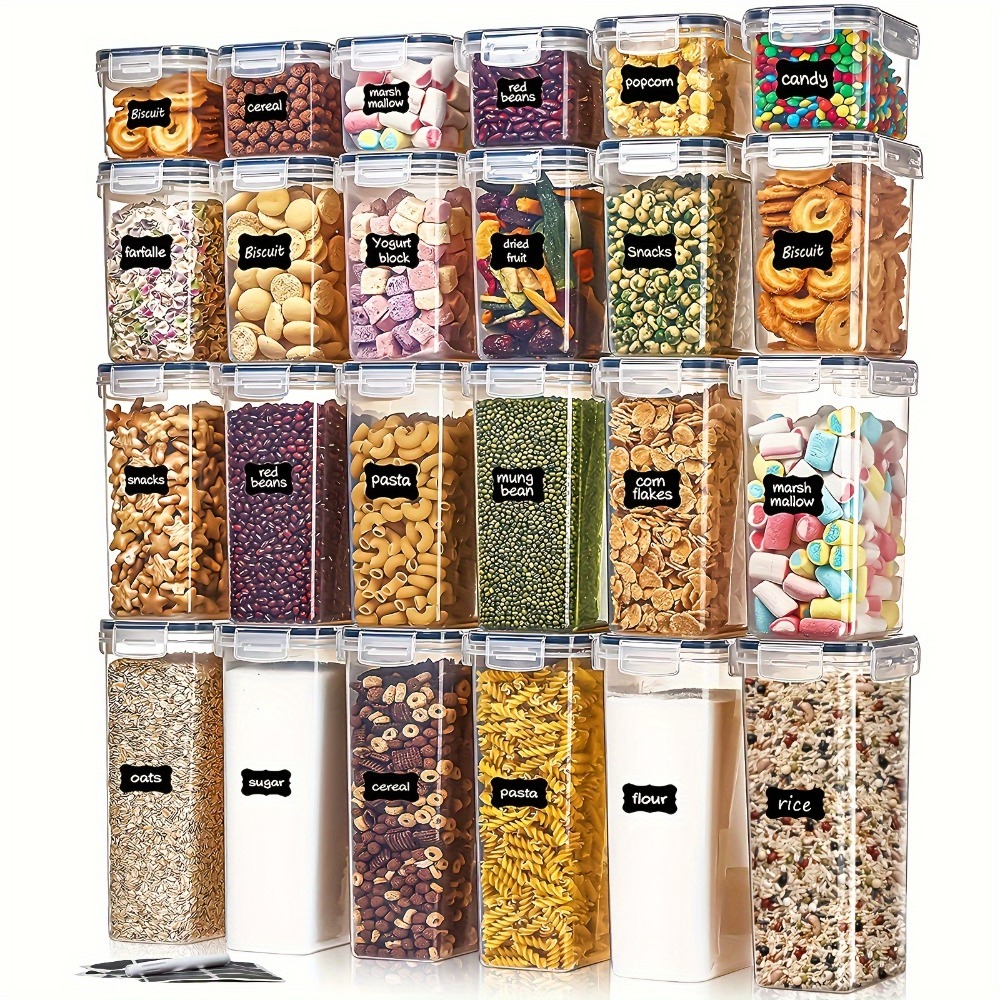Commercial Kitchen Shed - 24個入り食品保存容器 12箱 12蓋 気密パントリーオーガナイザー キッチンアクセサリー ガジェットツール