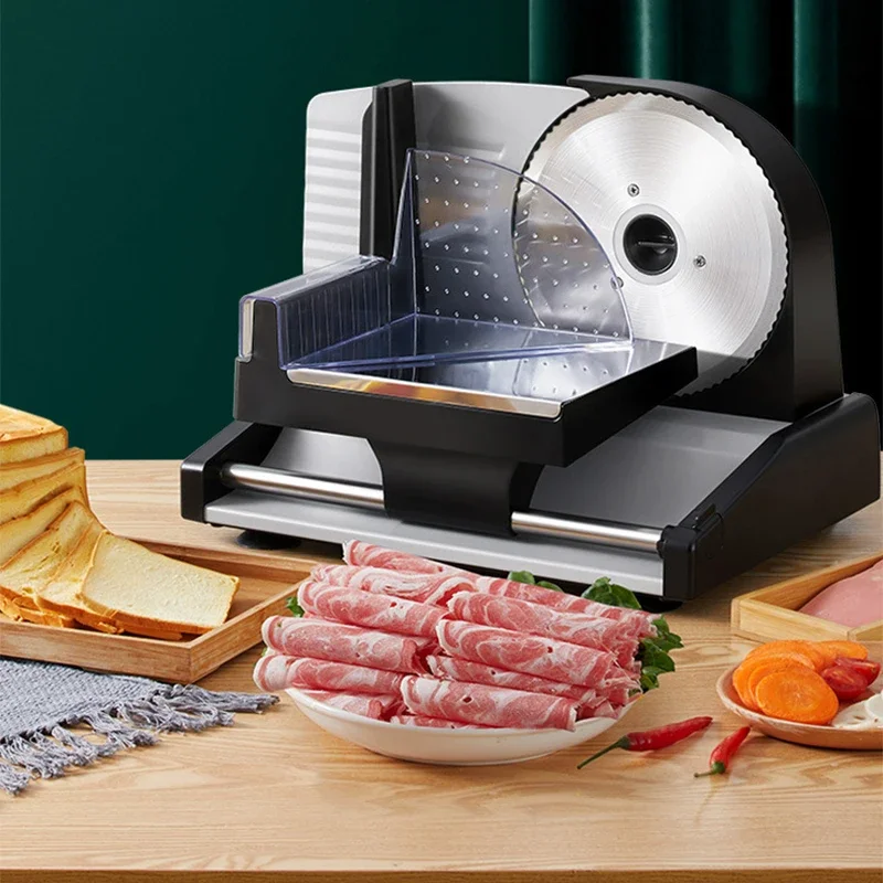 Commercial Bread Slicer - 801 電気肉スライサー 200 ワット家庭用フルーツとマトンスライサーマシントーストパンスライス 1-15 ミリメートル厚さ調整可能
