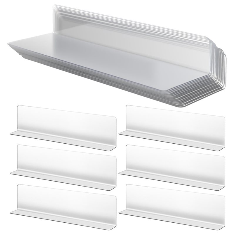 Commercial Kitchen Shed - ABGR-キッチンキャビネット収納ラックディスプレイスタンドストア20個20cm L字型棚仕切り透明プラスチックオーガナイザー