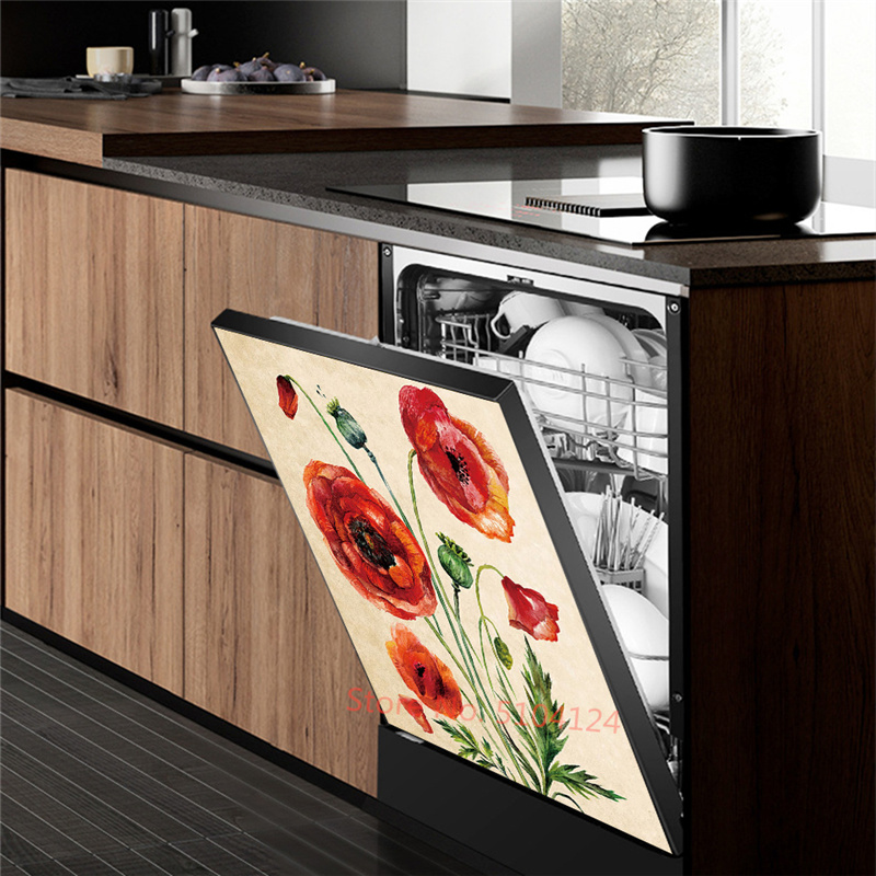 自己粘着性の花のステッカー,防水,取り外し可能な,キッチンの - Commercial Kitchen Wall のレビューと価格