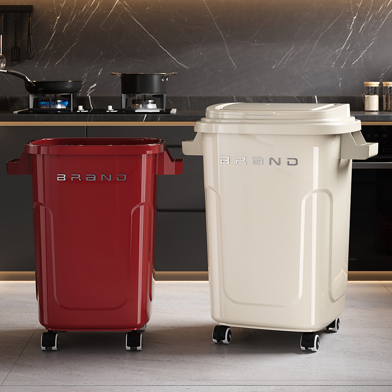 大型のキッチンゴミ箱、車輪と蓋付き、家庭用および商業用、移動 - Commercial Kitchen Needs のレビューと価格
