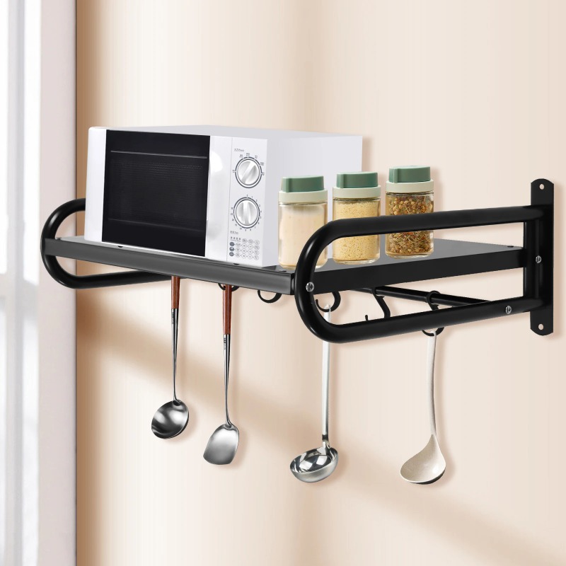 壁掛け式電子レンジラック、耐久性のある炭素鋼、キッチン整理用 - Commercial Kitchen Installation のレビューと価格