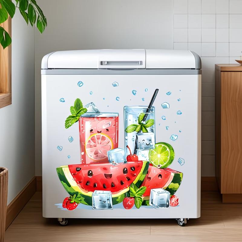 新しいクールな夏のスイカドリンクウォールステッカーキッチン冷 - Commercial Kitchen Wall のレビューと価格