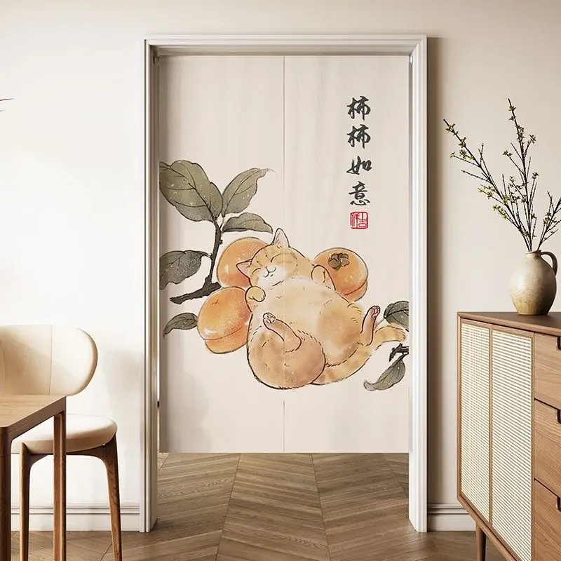 VIKAMA ミニマルライン猫柄のれん ドアカーテン ロッド - Commercial Kitchen Installation のレビューと価格