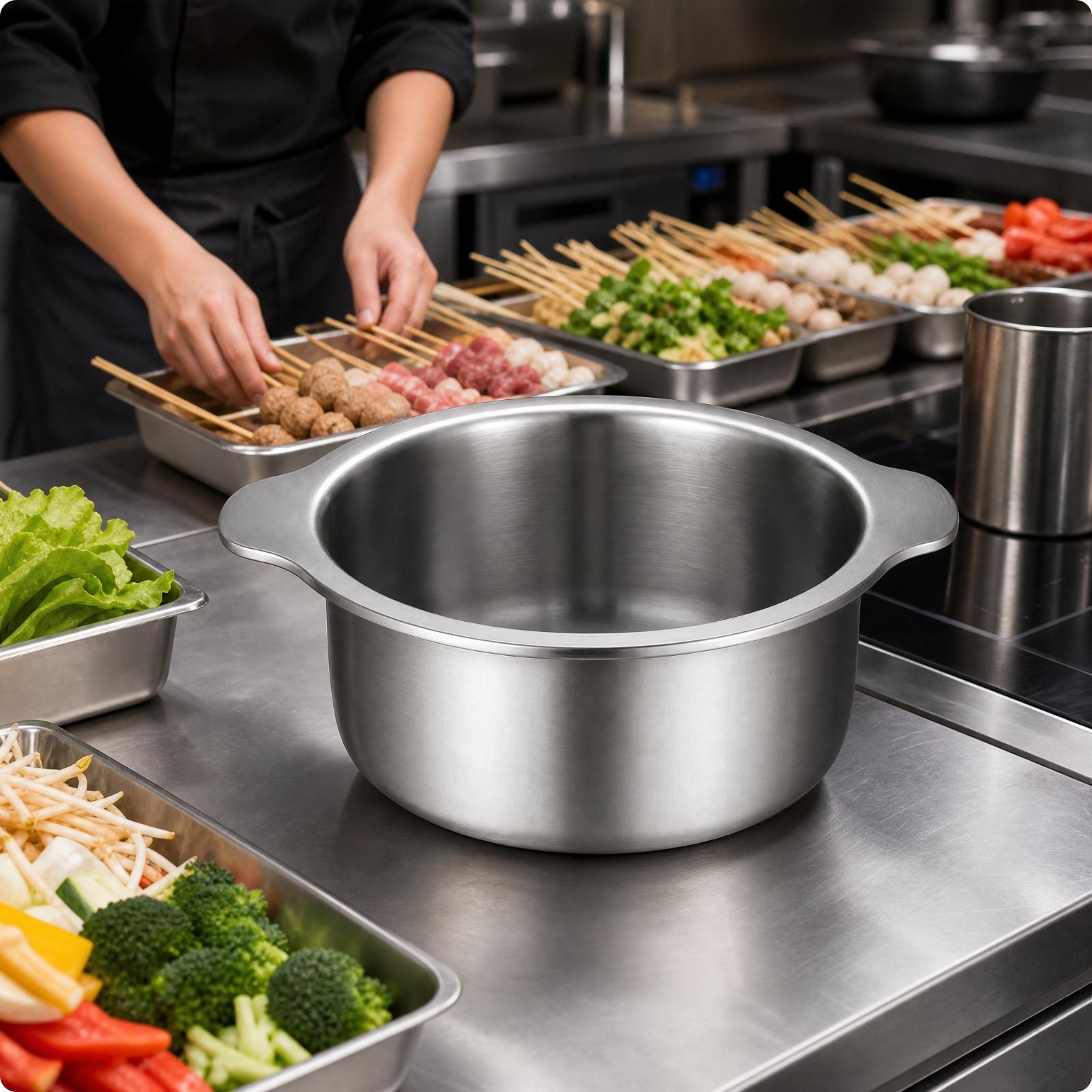 頑丈な業務用スープクッカー、滑らかな内面を持つステンレス製ス - Commercial Kitchen Interior のレビューと価格