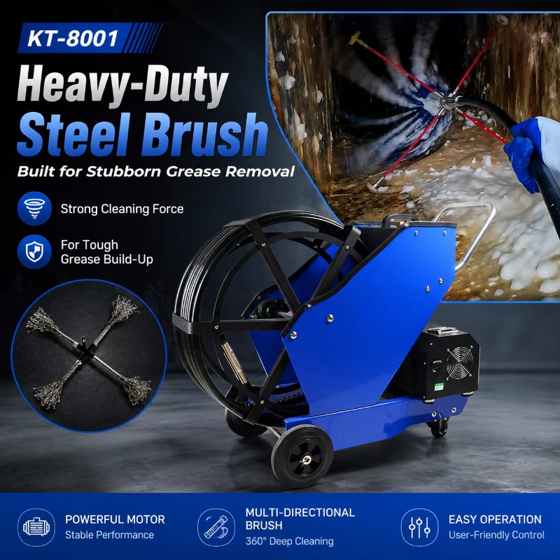 KT-8001 業務用油煙ダクト清掃装置 30mフレキシブル - Commercial Kitchen Exhaust Cleaning のレビューと価格