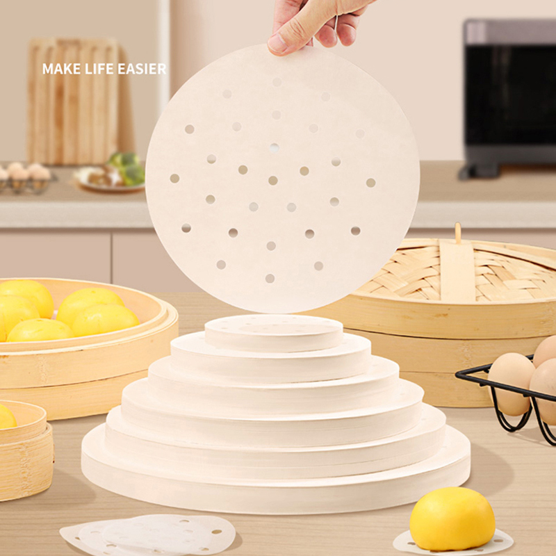 50 個の竹蒸し器紙使い捨てノンスティック蒸し器マット油紙エ - Commercial Kitchen Steamer のレビューと価格
