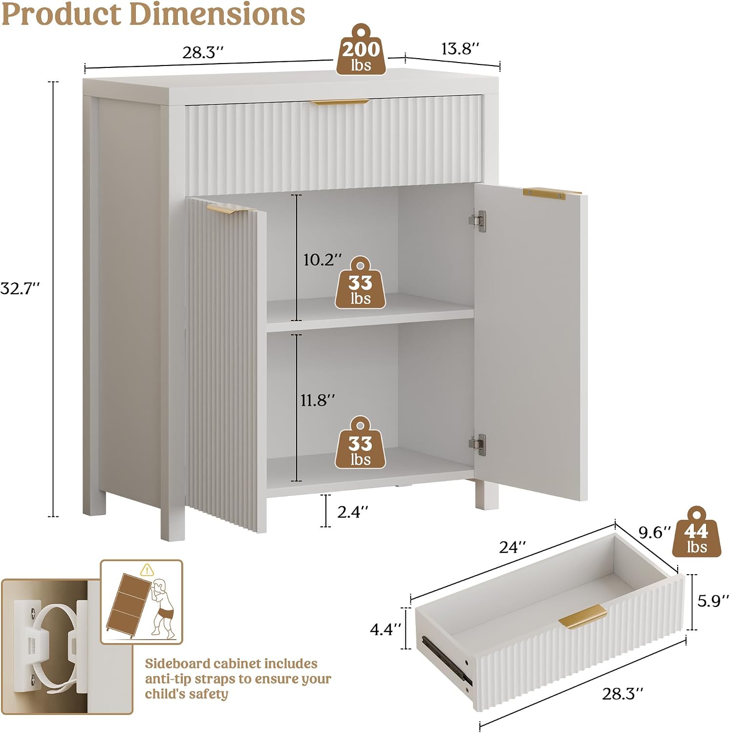溝付きビュッフェキャビネットキッチンサイドボードフレームホワ - Commercial Kitchen Shed のレビューと価格